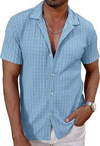 Chemise décontractée pour homme en tricot respirant, style européen et américain, été 2025, prix d'usine Chine Bangladesh, logo personnalisé OEM - Product Image 4