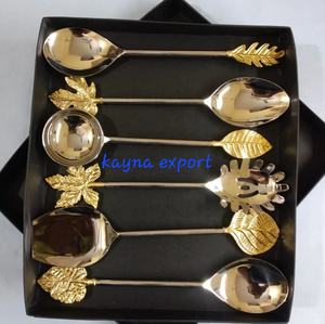 Juego de Cubiertos de Acero Inoxidable, Elegante Juego de 8 Piezas para Servir la Cena, Uso en Servicio de Mesa, Precios Accesibles, Juego de Cucharas de Metal Más Vendido - Product Image 3