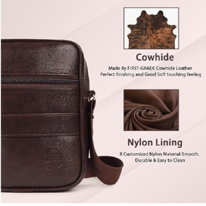 Leather Crossbody Sling <b>Bag</b> with Adjustable Shoulder Strap for Travel, School, <b>College</b> & Everyday Use - Product Image 4
