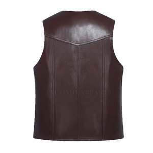Gilet en cuir classique pour l'hiver, design intemporel sans manches, conçu pour la durabilité, le confort et un style décontracté au quotidien. - Product Image 2