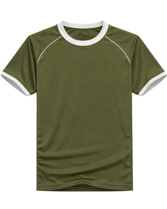 Mens Olive Green White Sports <b>T</b> <b>Shirt</b> & Shorts Set Breathable Quick Dry Gym Wear Athletic Running Training Activewear Outfit Set - Product Image 3
