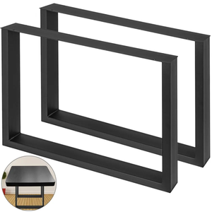 Patas de Muebles Industriales para Gimnasio, 28X35 Pulgadas, 2 Piezas, Patas para Mesa de Comedor, Capacidad de Carga 2204 Libras, Color Negro, Patas de Muebles DIY EDPTBL004 - Product Image 1