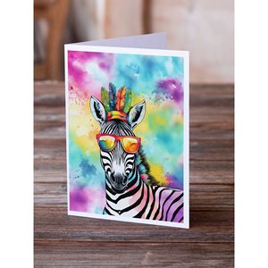 Whimsical A7 Size <b>5x7</b> New Hippie Animal Zebra Blank Note Cards Pack of 8 with <b>Envelopes</b> Greeting Cards - Product Image 2