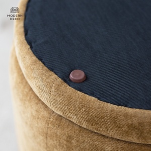 Nouveau tissu Ottoman meubles <span class=keywords><strong>de</strong></span> salon canapé <span class=keywords><strong>chaise</strong></span> pied tabouret Pouf siège forme <span class=keywords><strong>ronde</strong></span> - Product Image 5