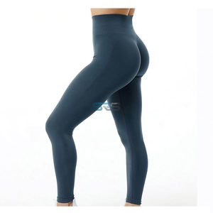 Leggings de yoga pour femmes, taille haute, tricotés, respirants, extensibles dans quatre directions, anti-humidité, écologiques, avec logo personnalisé - Product Image 2