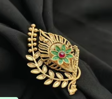 Elegante y moderno hermoso acabado antiguo anillo ajustable en oro pulido anillo de dedo ajustable para mujeres y niñas ropa de fiesta - Product Image 2