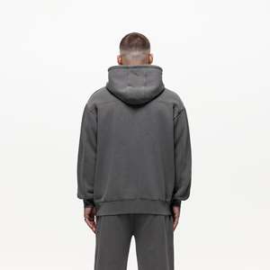 Sweat-shirts à capuche zippés pour hommes, personnalisés, brodés, streetwear, en coton lourd 100% coton, effet délavé, haute qualité - Product Image 2