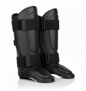 Espinilleras Deportivas Ligeras y Transpirables, Protección Integral, Cuero Genuino de Alta Calidad, Empaque Personalizado con su Logotipo - Product Image 1