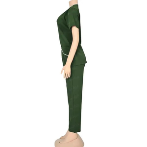 Light Weight Fashion Women Wholesale Professional Women's Nurse Doctor Uniform V-neck <b>Scrub</b> Jogger Suit Medical <b>Scrubs</b> Set - Product Image 2