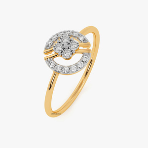 Anillo de Compromiso de Diamantes Cultivados en Laboratorio en Oro Amarillo para Mujer, Corte Brillante, Estilo Romántico, Oro de 10K, 14K, 18K, Plata 935, 925 - Product Image 2