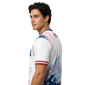 Camiseta de Fútbol del Equipo Estadounidense, Camiseta Deportiva Premium para Hombre, Uniforme Atlético Transpirable de Alto Rendimiento, Personalizable para Partidos - Product Image 3