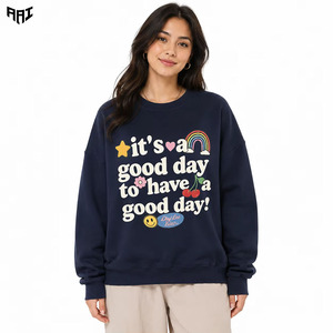 เสื้อฮู้ดดี้ผู้หญิงดีไซน์ทันสมัย น้ำหนักเบา พิมพ์ลาย Good Day สไตล์เรโทร ทรงหลวมใส่สบาย เหมาะสำหรับขายส่ง สไตล์ลำลอง สหรัฐอเมริกา - Product Image 1