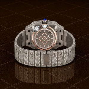 Reloj de Pulsera de Lujo con Diamantes Moissanite para Hombre, con Incrustaciones Completas de Piedras - Product Image 4