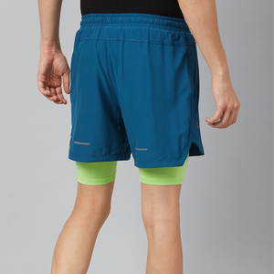 กางเกงขาสั้นออกกำลังกายสำหรับผู้ชายแบบ 2-in-1 กางเกงวิ่งออกกำลังกายพร้อมช่องใส่โทรศัพท์และช่องใส่ของด้านใน - Product Image 6