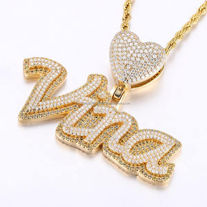 Collar Premium en Tono Dorado 2025 con Diamante Moissanita, Plata de Ley 925, Colgante de Número de Lujo para Joyería - Product Image 1