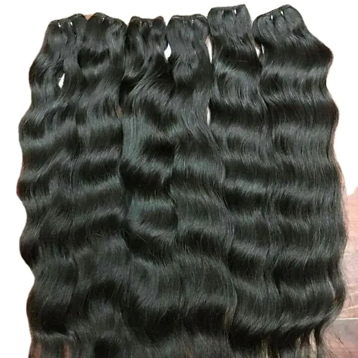 Cabelo de templo sul-indiano de alta qualidade 100% cabelo humano cru não processado a venda por atacado extensões de cabelo humano