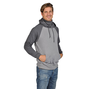 Sweat-shirt à capuche pour homme, manches raglan, couleur unie, pull décontracté avec poche, vêtement d'automne, coupe classique, coton French Terry - Product Image 5