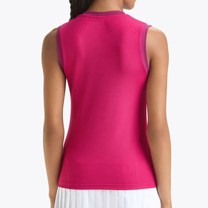 Jupe de tennis plissée bleu marine pour femme, design personnalisé, dernière collection, avec col zippé et poches discrètes pour balles, uniforme de sport - Product Image 3
