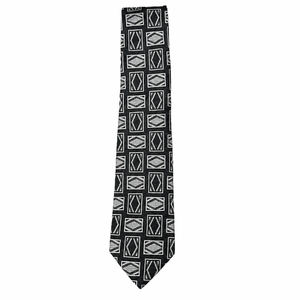 Corbata de Seda Geométrica Blanca y Negra Premium para Hombre |   Corbata de Diseño de Lujo Formal |   Ropa de Negocios y de Boda Estilo Exportación India 2026 - Product Image 1