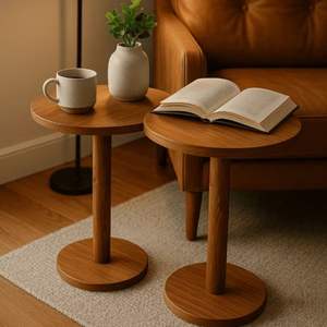 Table d'appoint en bois simple, conçue pour un confort quotidien, avec une hauteur pratique, une finition lisse et une grande durabilité - Product Image 1