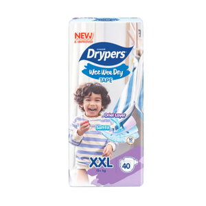 Malaisie Meilleures ventes XXL40 Drypers Wee Wee Dry Tape Diaper 100% entièrement respirant pour bébé - Product Image 1