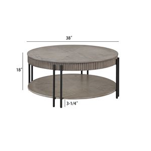 Set Contemporaneo di 3 Tavolini da Caffè con Ripiano Portaoggetti, Finitura Nera, Marrone, Beige per Soggiorno, in Legno - Product Image 5