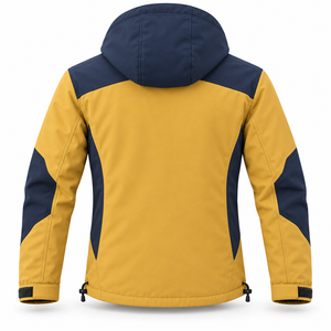 Chaqueta Softshell de Invierno para Hombre con Bordado Personalizado, con Capucha, para Senderismo, Caza, Uso en Exteriores, Forro Polar Cálido, Cierre de Cremallera de Dos Tonos, Abrigo de Viaje - Product Image 4