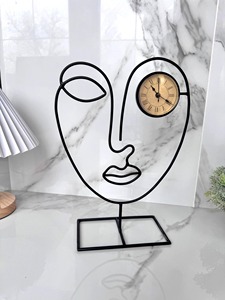 Wire Face Design <b>Table</b> <b>Clock</b> Ideal For Display And Decorative Purpose Use In Home And Offices Creative Decor From India - Product Image 1