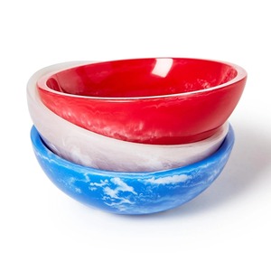 Bol à salade écologique léger sans BPA ni plomb, design classique, poli, fait main, bords en résine transparente, passe au lave-vaisselle - Product Image 6