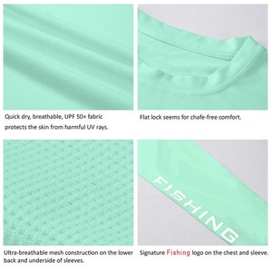 Camisas de Pesca Personalizadas para Hombre, Protección UV (UPF 50), Impermeables, Antibacterianas, de Secado Rápido y Transpirables, de Manga Larga - Product Image 6