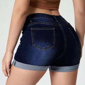 Premium women denim shorts with trendy fit, soft stretch fabric & stylish casual look perfect for summer fashion wear. - Product Image 6