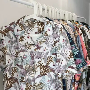 Camisa de Manga Corta Casual con Estampado de Tigre Estilo Chino Vintage para Hombre, Cuello Cubano, Estilo Hawaiano Floral para Verano - Product Image 1