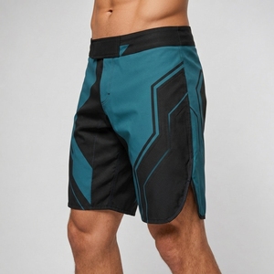Shorts de boxe haut de gamme en polyester/nylon, tissu extensible léger, logo personnalisable sur le devant, pour l'entraînement, le sparring et la compétition - Product Image 3