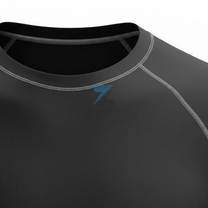 T-shirt de compression à manches courtes pour homme MMA Rash Guard ZABEX SPORTS, haut de sport extensible pour l'entraînement, Spandex/Polyester - Product Image 4