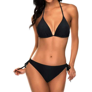 Nouveauté, dernier design, ensemble de bikini pour femmes de haute qualité, 2 pièces, logo sur le devant, 100% polyester et élasthanne, respirant, fabriqué au Pakistan - Product Image 1