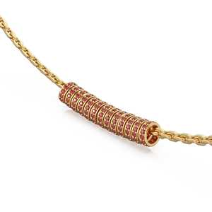 Rondelles de Oro Sólido Italiano de 18K con Rubí Rojo, Rondelle Eternity, Separador Redondo de Oro Sólido, Separador de Rubí, Rueda de Oro - Product Image 4