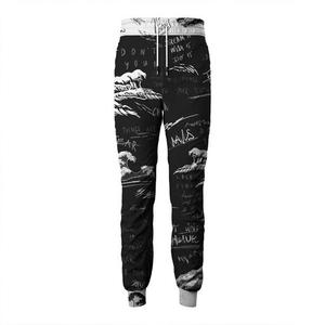 Men's Blue Bandana Print Sweatpants Elastic Waist Drawstring Casual Joggers Polyester Breathable Jogger Pants <b>Trousers</b> - Product Image 4