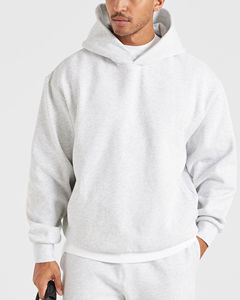 Nouveaux sweats à capuche en jersey blanc avec logo personnalisé, 100% coton, pour hommes, coupe décontractée confortable, chaleur douillette, parfaits pour l'hiver - Product Image 5