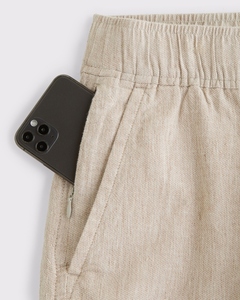 Pantalones Cortos de Algodón 100% Personalizados para Hombre, Cintura Elástica con Cordón, Casuales, Transpirables, de Secado Rápido, OEM, ODM, Venta al Por Mayor, Marca Privada - Product Image 5