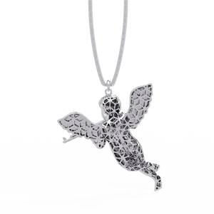 Collar de Lujo con Colgante de Ángel Cupido Chapado en Oro con Diamantes de Laboratorio y Plata 925, Joyería Hip Hop con Logotipo Personalizado, Venta al por Mayor OEM ODM - Product Image 6