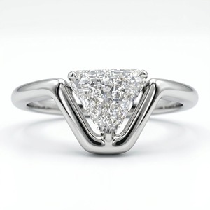 Bague en diamant de qualité export, 2,5 carats, taille triangle, cultivé en laboratoire, pour femme, bijoux de mariage, disponible à la vente - Product Image 1
