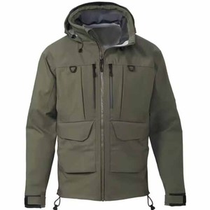 Chaqueta Softshell Verde Oliva para Hombre, Manga Larga, Impermeable, Cortavientos, Transpirable, para Caza de Invierno, Estampado de Leopardo, Color Sólido - Product Image 1