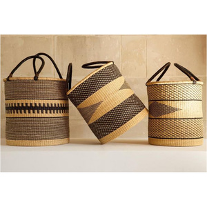 Juego de Cestas de Almacenamiento Circulares de Yute y Ratán Natural Hechas a Mano, Organizador Decorativo Ecológico para Interiores Modernos - Product Image 2
