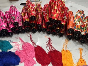 Linternas de seda impermeables, linternas de seda de bambú, iluminación decorativa para balcón, patio, linternas de seda de Vietnam - Product Image 3