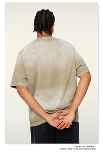 เสื้อยืดผู้ชายไซส์ใหญ่ ผ้าฝ้าย 100% ปรับแต่งได้ ทรงโอเวอร์ไซส์ ไหล่ตก ทรงบ็อกซี่ หนานุ่ม ใส่สบายสำหรับฤดูร้อน สไตล์ลำลอง แบบเรียบ - Product Image 6