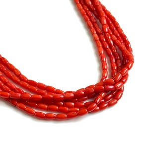 Cuentas de Coral Natural Italiano en Forma de Tubo de 15 Pulgadas, 4x7mm, Calidad AAA+, Cuentas de Coral Lisas en Forma de Tubo, Hilo de Cuentas de Coral de 4x7mm para Fabricación de Joyería al por Mayor - Product Image 5