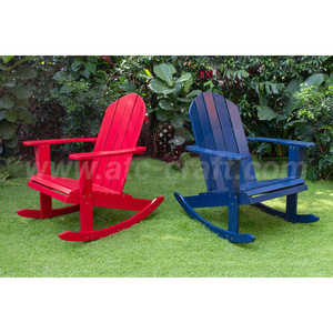 Chaise de patio Adirondack en bois massif de haute qualité, design minimaliste, garantie de 3 ans, pour les loisirs en plein air, attrayante pour le jardin - Product Image 2