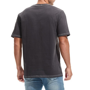 เสื้อยืดผู้ชายผ้าฝ้ายแท้ 100% คุณภาพพรีเมียม สีพื้นเรียบ สำหรับขายส่ง รับสกรีนโลโก้ ปักลายตามสั่ง - Product Image 6