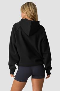 Sudadera con Capucha Extra Grande para Mujer, 100% Algodón, Felpa Gruesa, con Logotipo Personalizado, Sudadera con Capucha para Invierno, Fabricante - Product Image 4