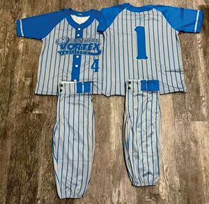 Proveedor de Uniformes de Béisbol y Sóftbol Personalizados para Adultos, Jersey 100% Poliéster con Impresión por Transferencia de Calor, Uniforme Deportivo Personalizado de Manga Corta - Product Image 1